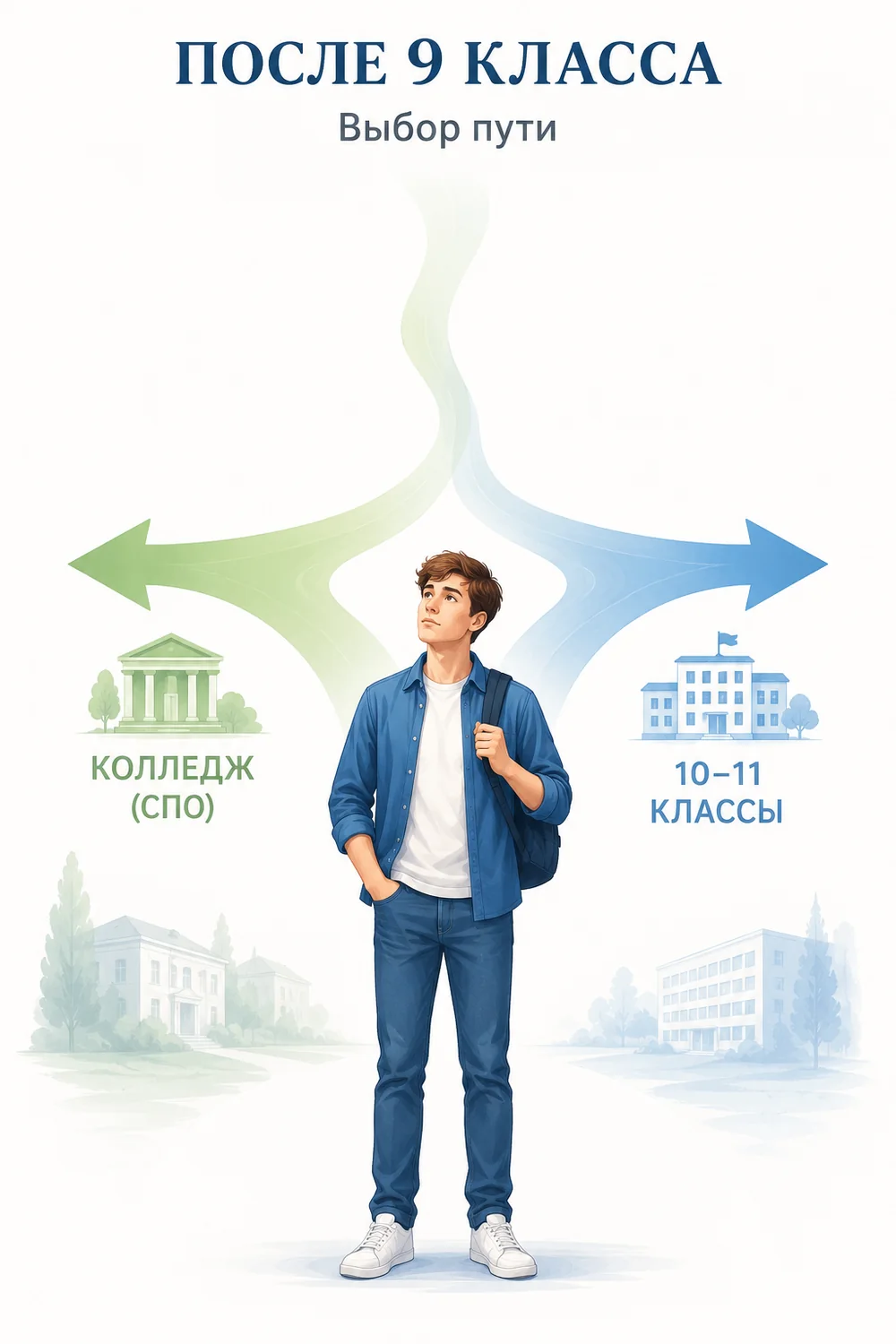 После 9 класса выбор пути: колледж СПО или 10-11 классы