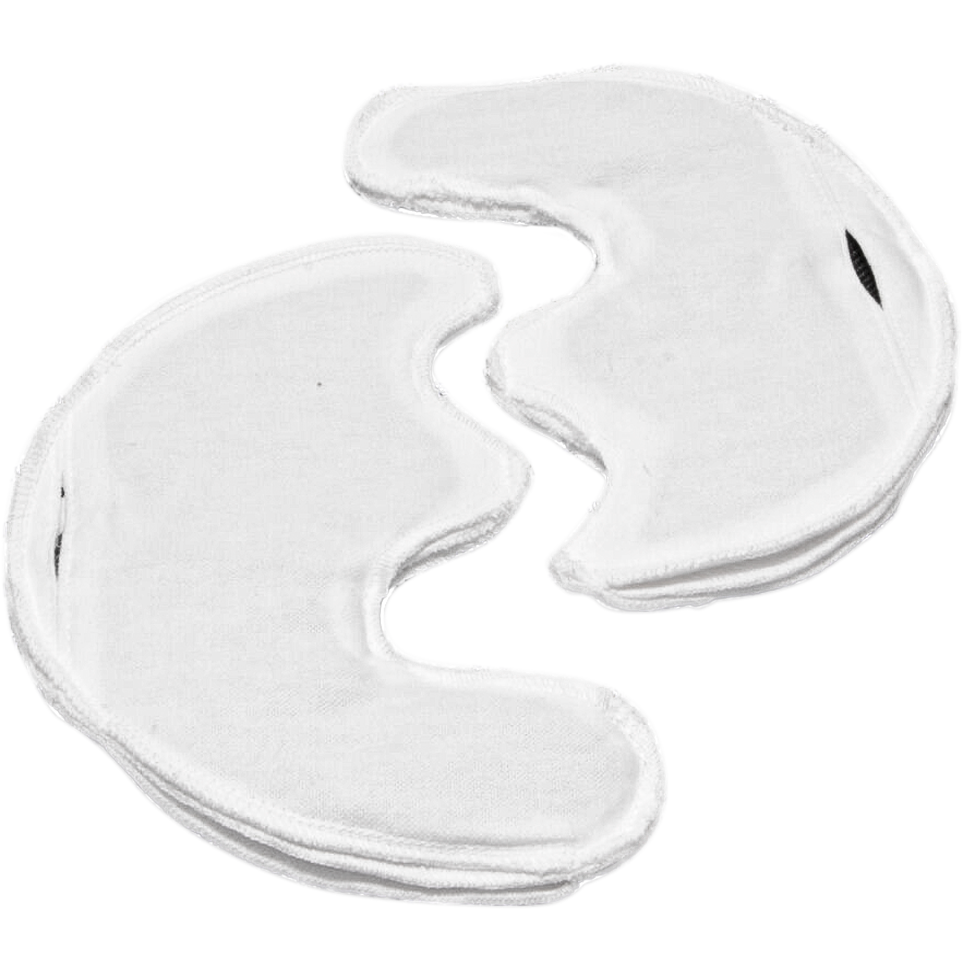 Электрод токопроводящий терапевтический с токораспределительным элементом из углеродной ткани многоразовый фланелевый "Полумаска Бергонье" трехлопастной 160x190 мм. Цена за пару.