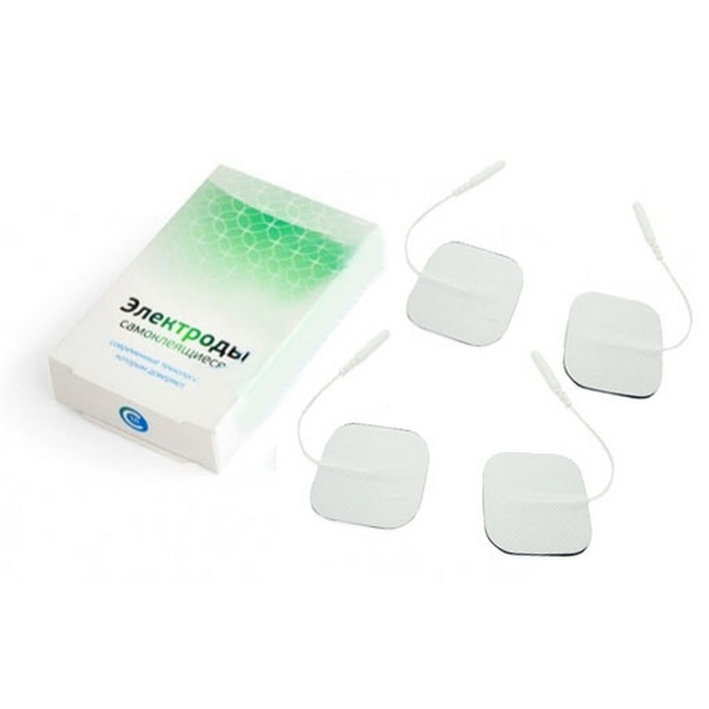 Электроды квадратные самоклеящиеся 50x50 мм. для ЭМС и ЧЭНС. Комплект 4 шт.