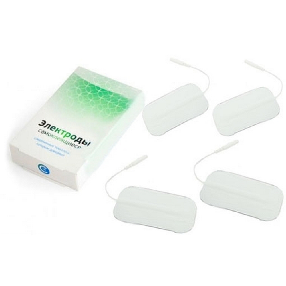 Электроды прямоугольные самоклеящиеся 100x50 мм. для ЭМС и ЧЭНС. Комплект 4 шт.