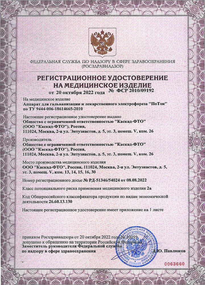 ПоТок аппарат для гальванизации и электрофореза