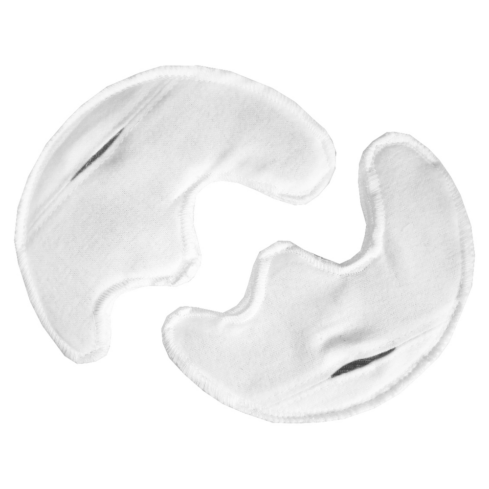 Электрод токопроводящий терапевтический с токораспределительным элементом из углеродной ткани многоразовый фланелевый "Полумаска Бергонье" трехлопастной 160x190 мм. Цена за пару.