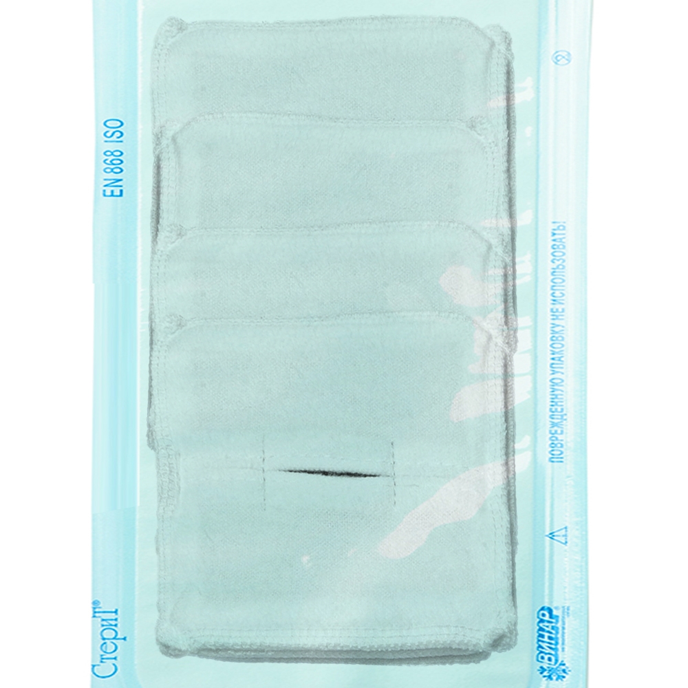 Электрод с токораспределительным элементом из углеродной ткани многоразовый фланелевый 100x100 мм. Цена за 4 шт.