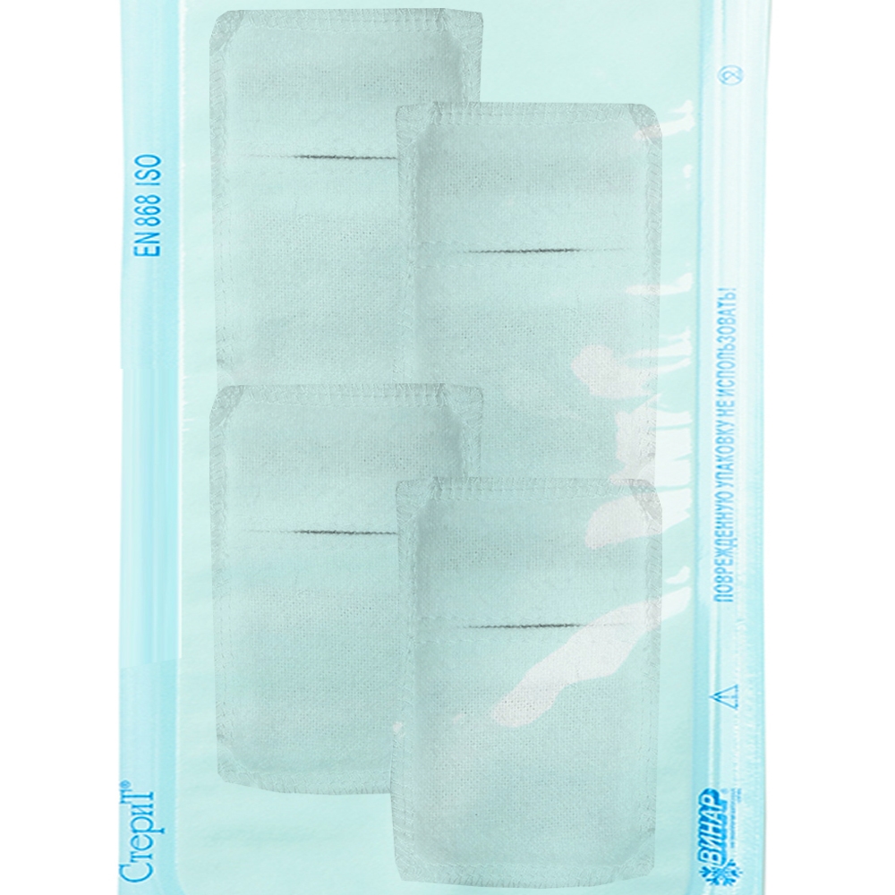 Электрод с токораспределительным элементом из углеродной ткани многоразовый фланелевый 60x80 мм. Цена за 4 шт.