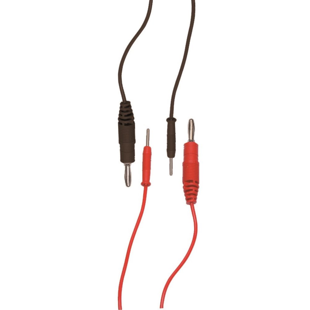 Токоподвод пациента одинарный с наконечниками банан и штекер 2 мм. Цена за пару.