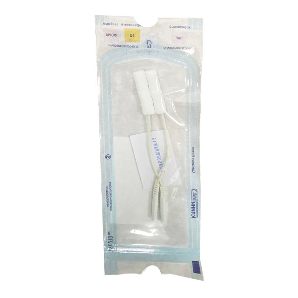 Электрод одноразовый "Эндоназальный-эндауральный" большой, взрослый 10x38 мм. Цена за упаковку 2 шт. Под штекер 2 мм.