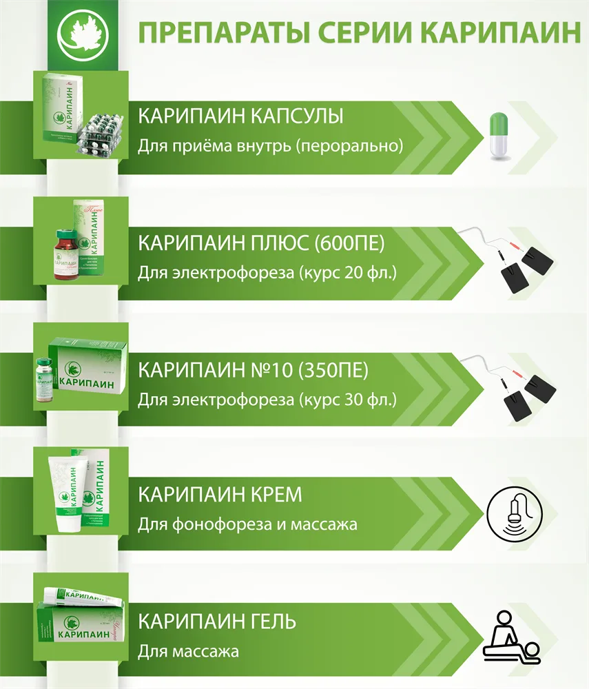 Карипаин плюс сухой бальзам фл. 10 мл (600 ПЕ) 20 шт.