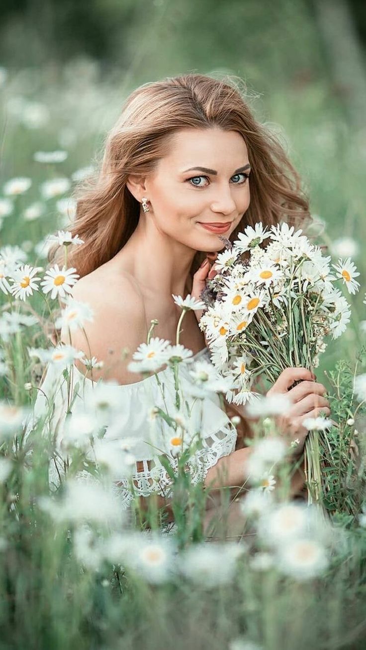 Outdoor portrait photography | Gerberas, Russian woman, Beautiful photography
