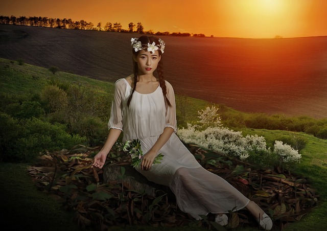 nymph, woman, female, young, beauty, lady, fantasy, portrait, forest nymph, crown of flowers, asian, sitting, relaxing, brown flower, brown forest, brown fantasy, brown beauty, brown relax, brown portrait, brown lady, lady, lady, fantasy, fantasy, fantasy, fantasy, fantasy, relaxing