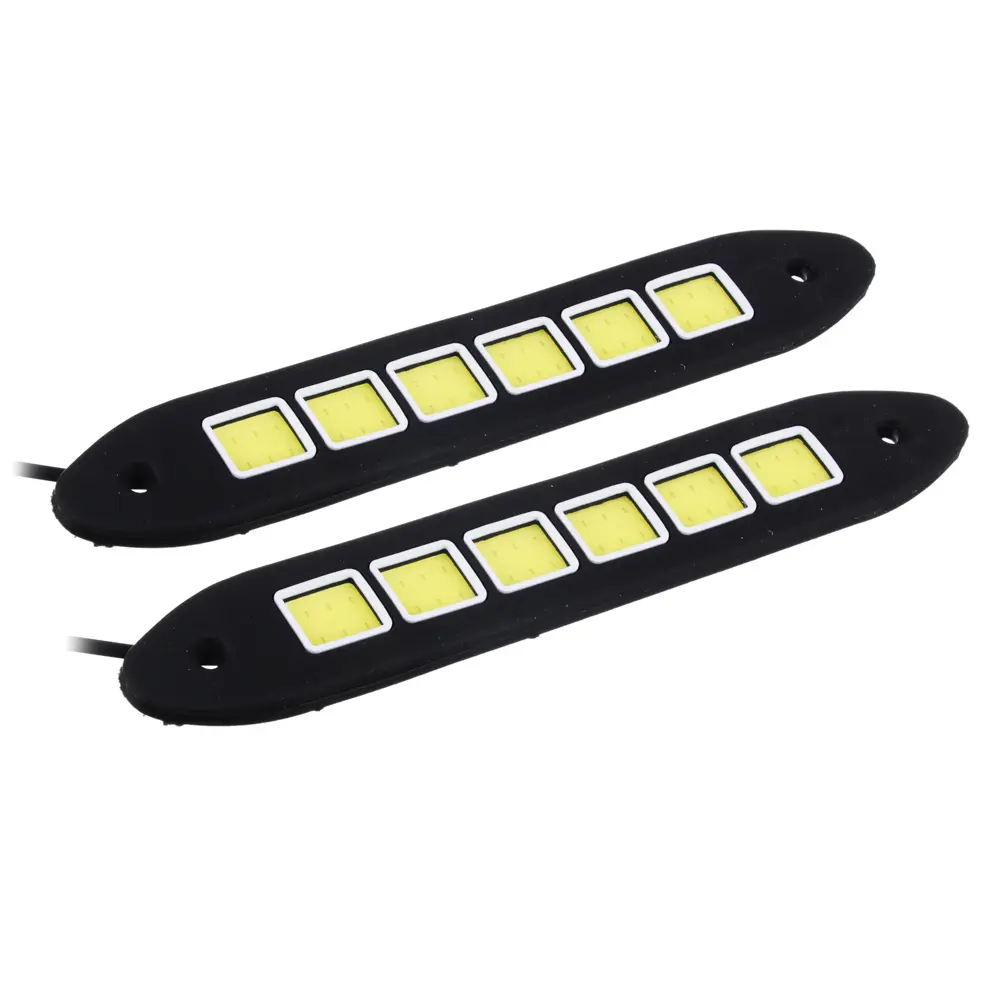 ЕРМАК Дневные ходовые огни, LED 36шт, гибкий резин. корп., 180мм, 12V, белый, 2шт. - #1