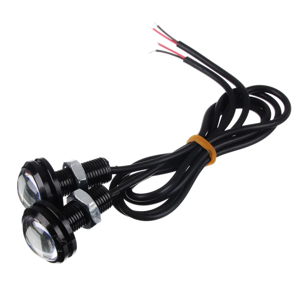 ЕРМАК Дневные ходовые огни, LED, алюм. корп.,диам.23мм , 12V, белый, 2шт. - #2