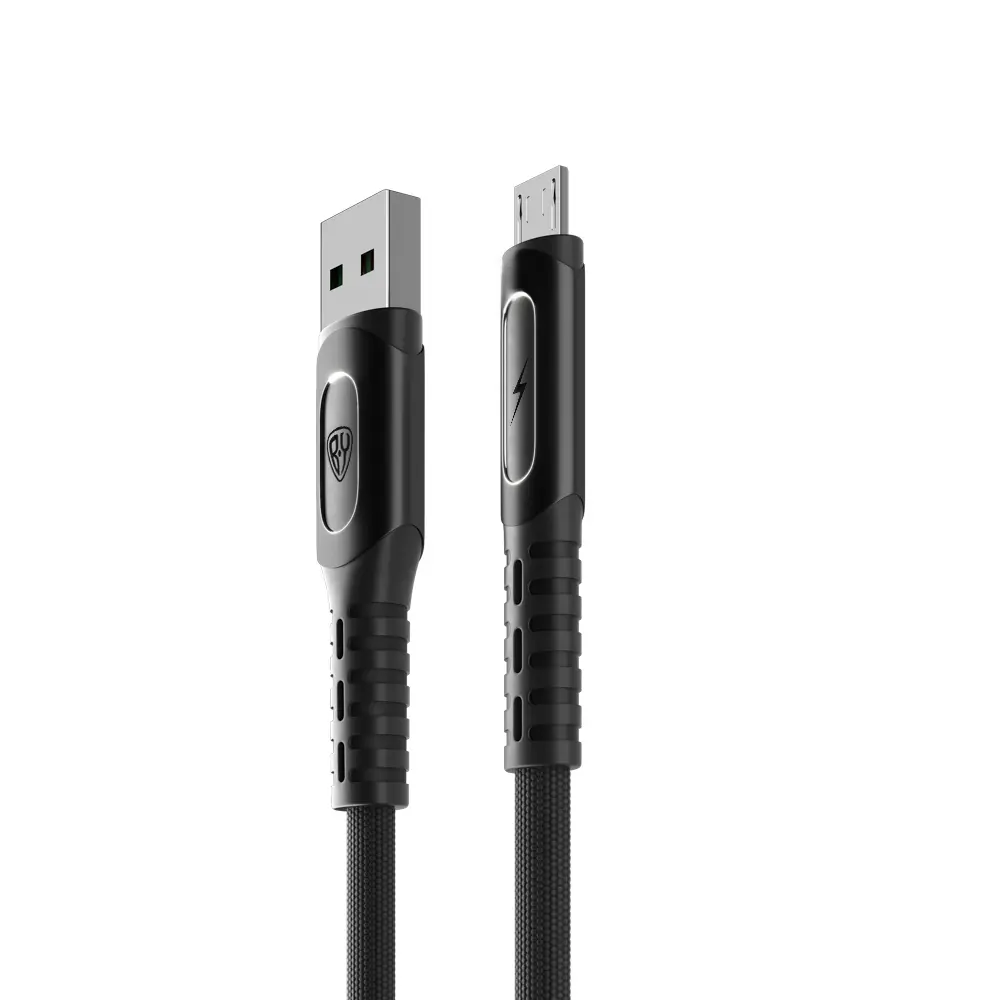 Кабель для зарядки USB(A)-microUSB BY Экстрим, 1м, 3А, Быстрая зарядка QC3.0, ткань, черный - #3