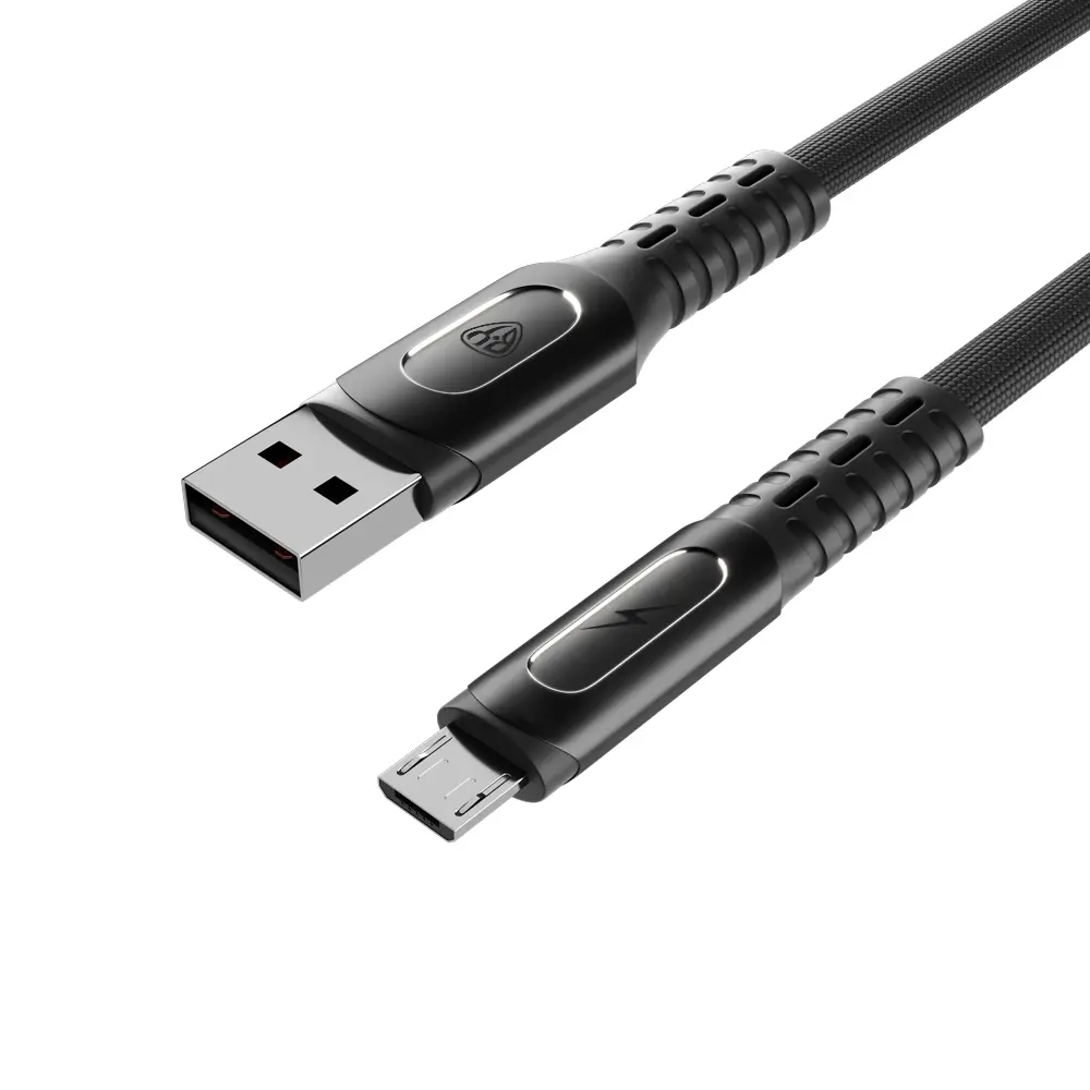 Кабель для зарядки USB(A)-microUSB BY Экстрим, 1м, 3А, Быстрая зарядка QC3.0, ткань, черный - #4
