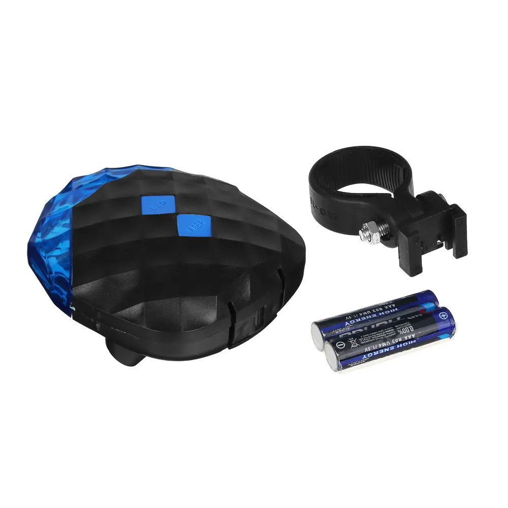 SILAPRO Фонарь велосипедный 8х8см, 5LED, 7 реж., 2хААА; 2 диода 2 реж., пластик - #5