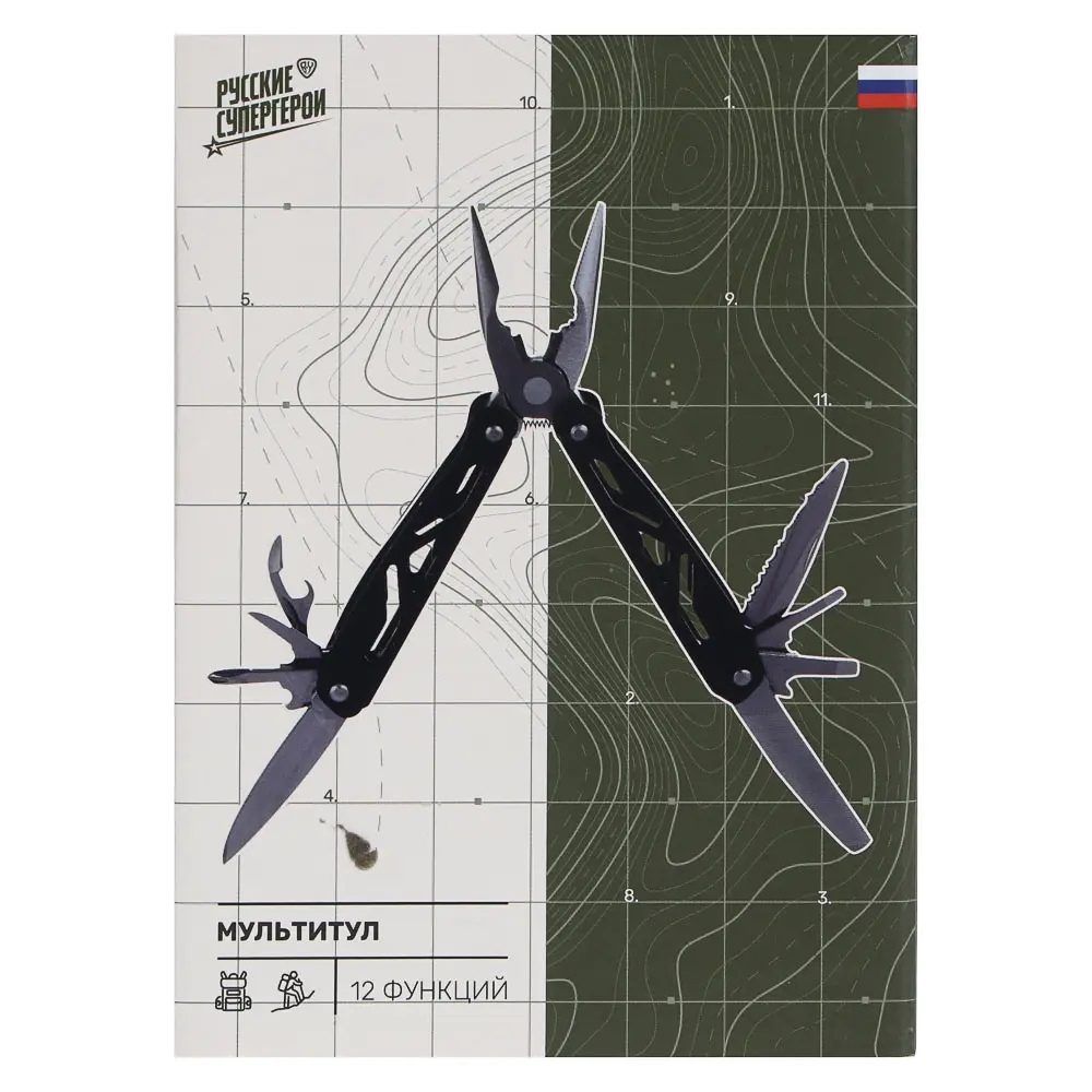 Инструмент многофункциональный тм BY Русские Супергерои, 12 функций, 10,5см, нерж.сталь - #8