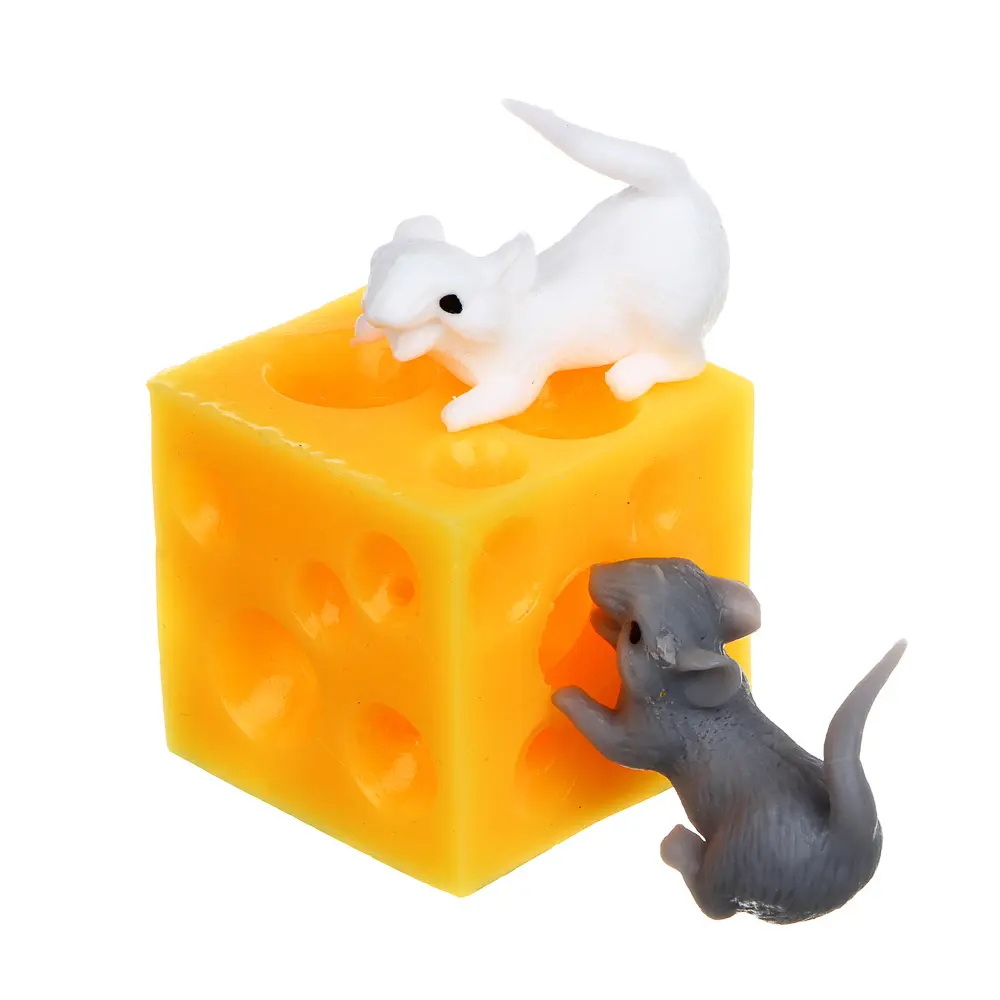 ИГРОЛЕНД Игрушка антистресс "Мышки в сыре", 2шт., TPR, 4,5х4,5см - #3