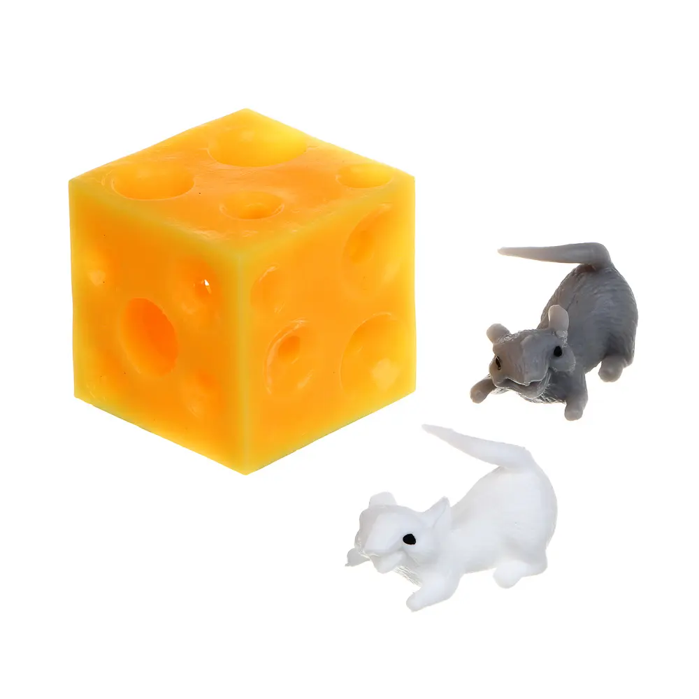 ИГРОЛЕНД Игрушка антистресс "Мышки в сыре", 2шт., TPR, 4,5х4,5см - #4