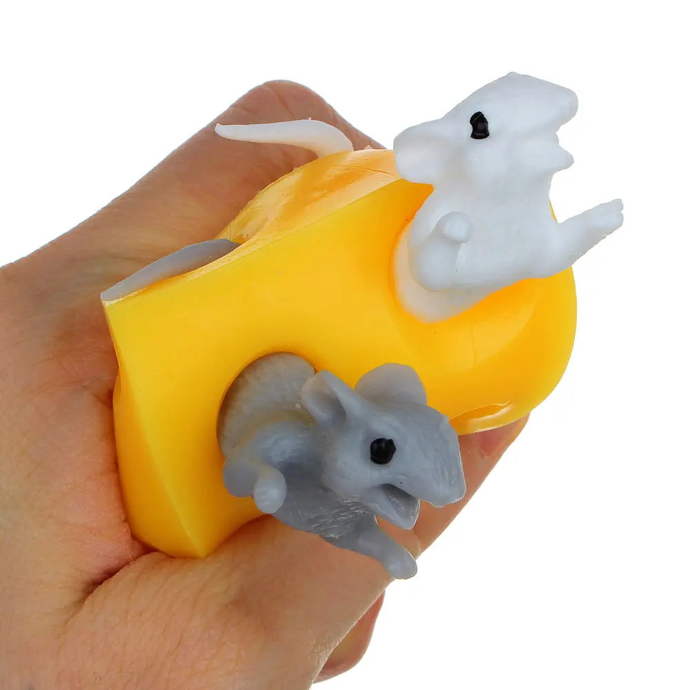 ИГРОЛЕНД Игрушка антистресс "Мышки в сыре", 2шт., TPR, 4,5х4,5см - #5