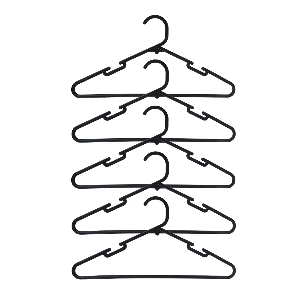 Вешалки для одежды тм VETTA, 5шт, пластик, 39,5х20,5х0,3см, пластик, цвет черный - #1