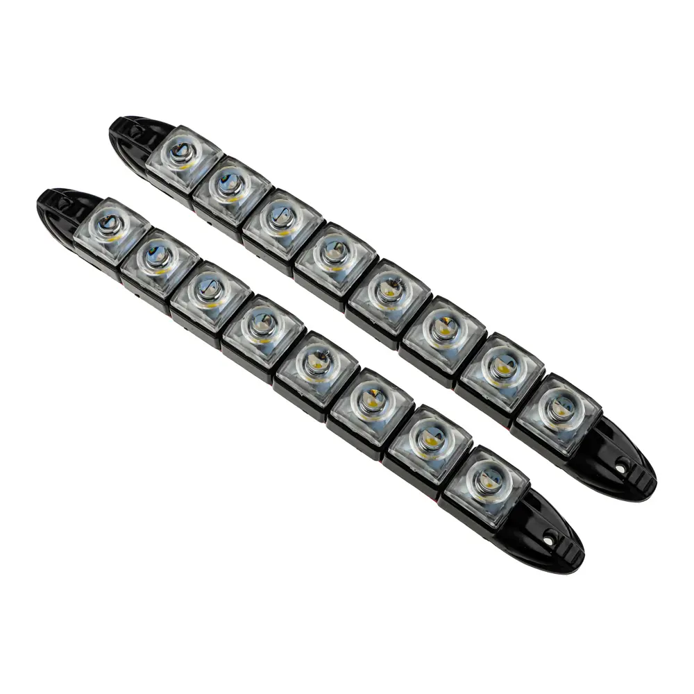 ЕРМАК Дневные ходовые огни, LED 8шт, гибкий пласт. корп., 220мм, 12V, белый, 2шт. - #1