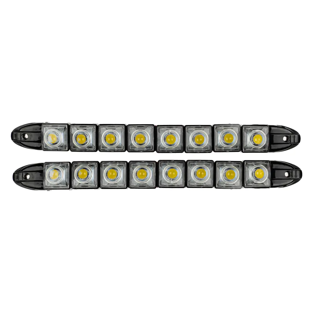 ЕРМАК Дневные ходовые огни, LED 8шт, гибкий пласт. корп., 220мм, 12V, белый, 2шт. - #2