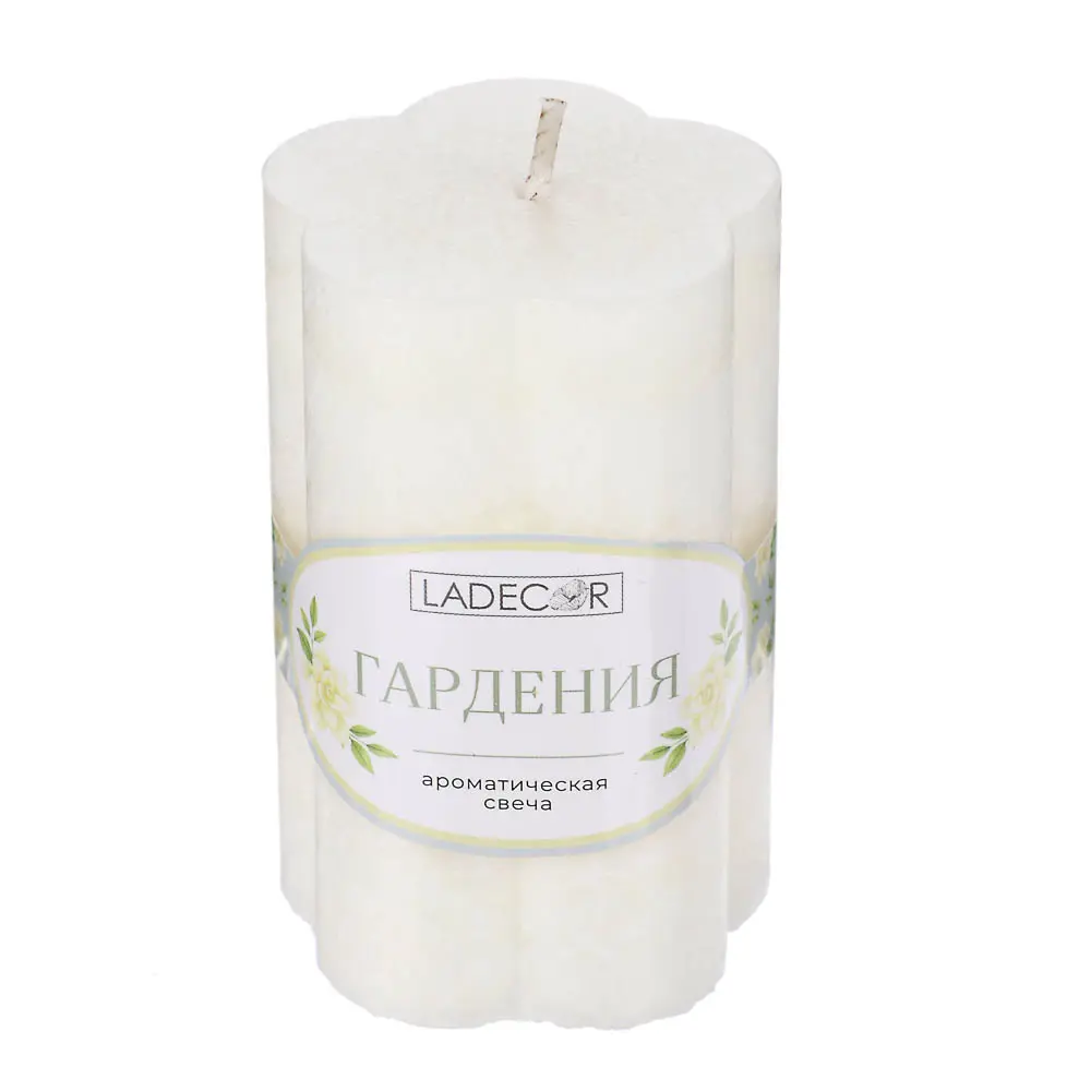 LADECOR Свеча столбик в форме цветка, парафин, 5x7,5 см, 6 цветов - #12