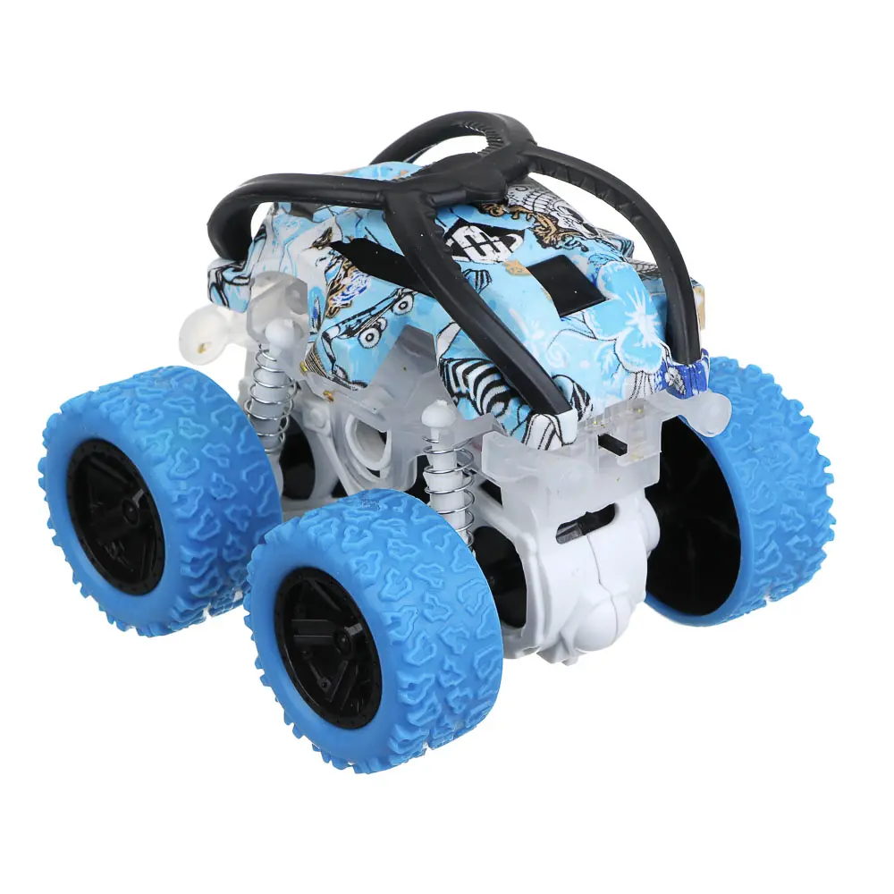 ИГРОЛЕНД Машинка инерционная "Монстр трак", свет, 3хLR44, ABS, 9х7,5х9 см, 4 дизайна - #5
