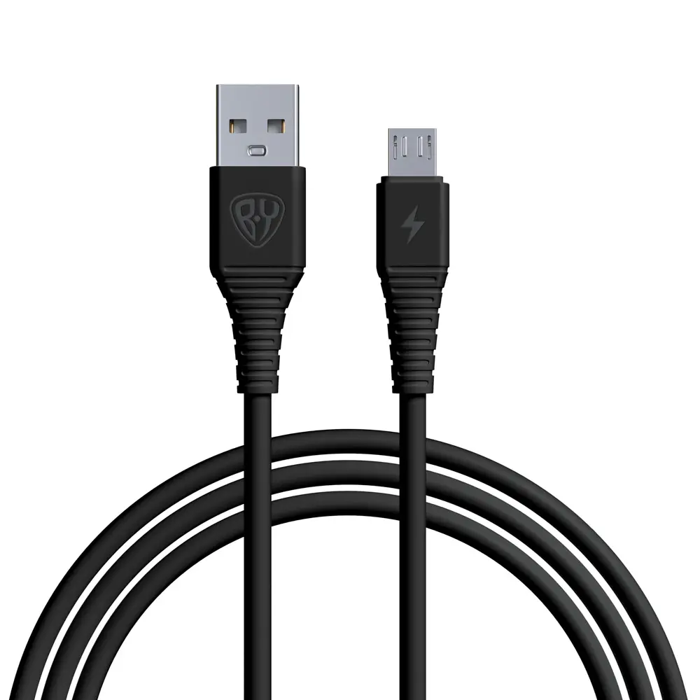Кабель для зарядки USB(A)-microUSB BY Классик, 1м, 3A, черный - #1