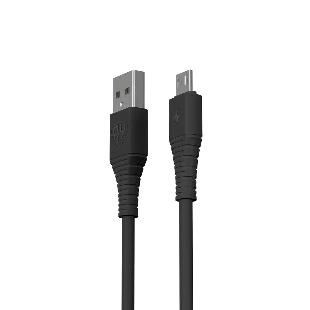 Кабель для зарядки USB(A)-microUSB BY Классик, 1м, 3A, черный - #3