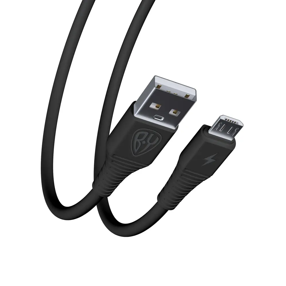 Кабель для зарядки USB(A)-microUSB BY Классик, 1м, 3A, черный - #5