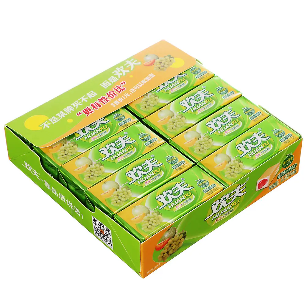 Жевательная резинка кубики с наполнителем HUANFU, 21,5 гр, виноград-дыня - #2
