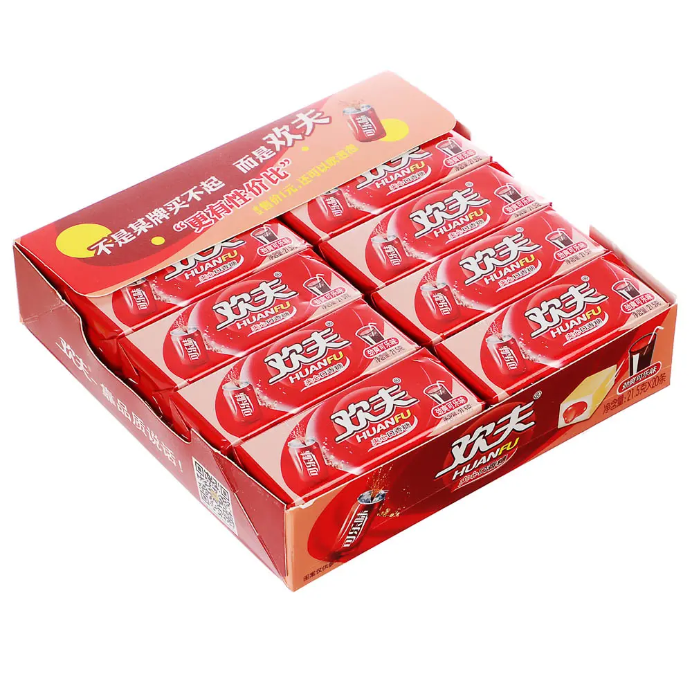 Жевательная резинка кубики с наполнителем HUANFU, 21,5 гр, кола - #2