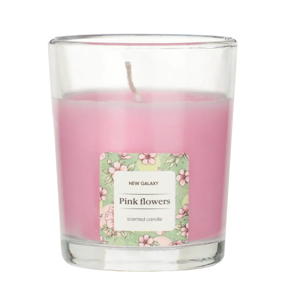 Свеча ароматизированная тм NEW GALAXY 45г., pure cotton , vanilla coconut,mixed berries,Pink flowers - #6