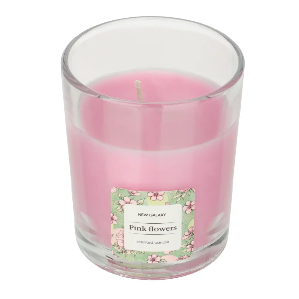 Свеча ароматизированная тм NEW GALAXY 45г., pure cotton , vanilla coconut,mixed berries,Pink flowers - #7