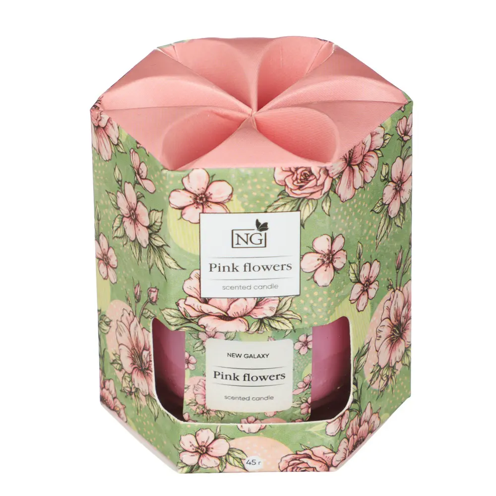 Свеча ароматизированная тм NEW GALAXY 45г., pure cotton , vanilla coconut,mixed berries,Pink flowers - #9