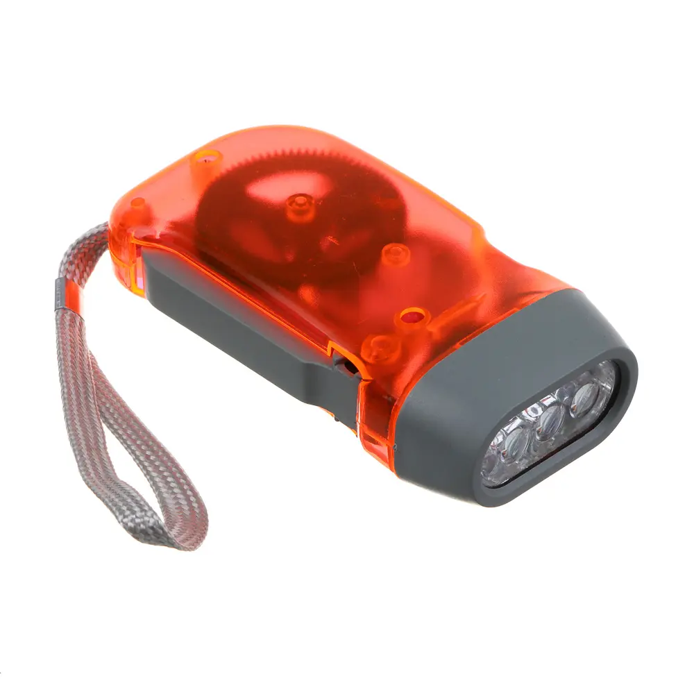 Фонарик динамический тм ЕРМАК, 3 LED, пластик, 50х100х30 мм - #1