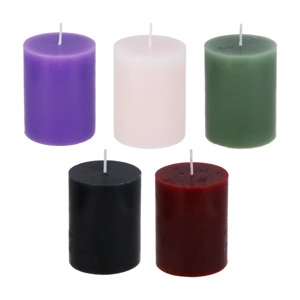 Свеча столбик тм LADECOR 6x7,5 см, парафин, 5 цветов - #1