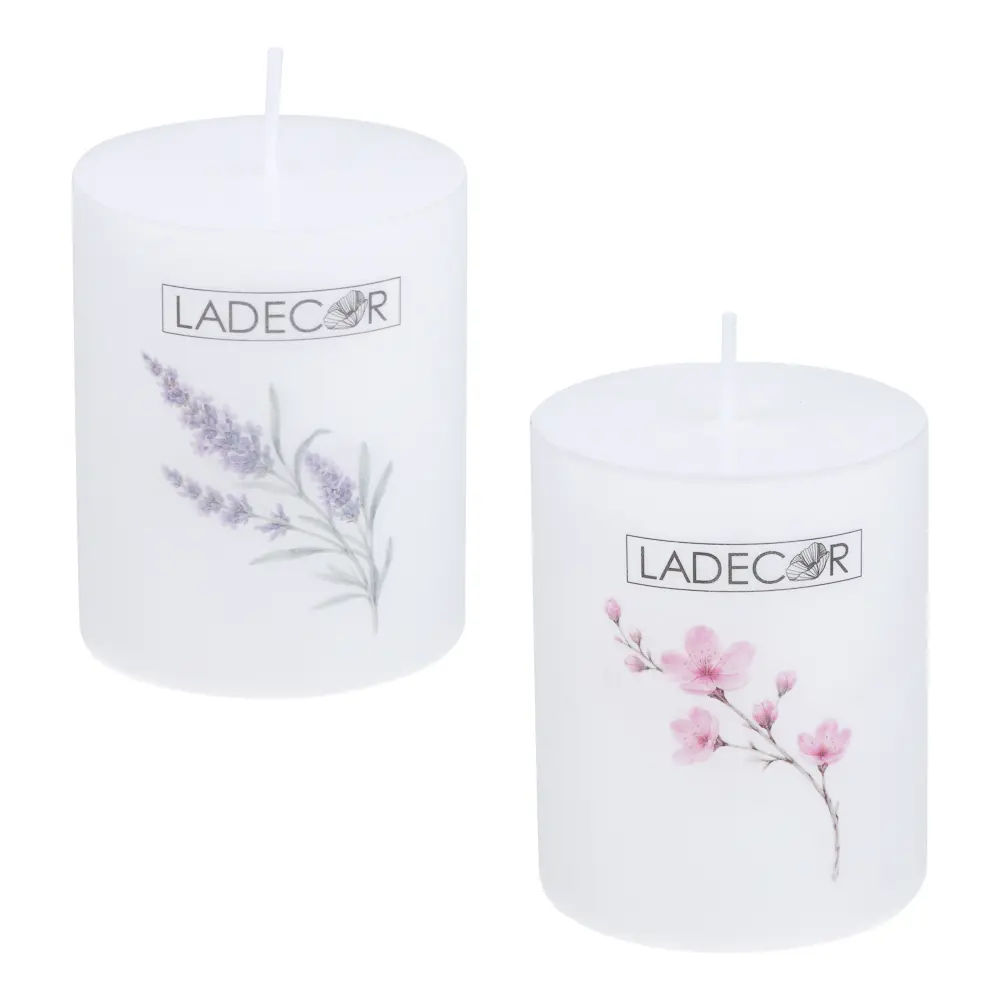 Свеча столбик тм LADECOR 6x7,5 см, парафин, белая - #1