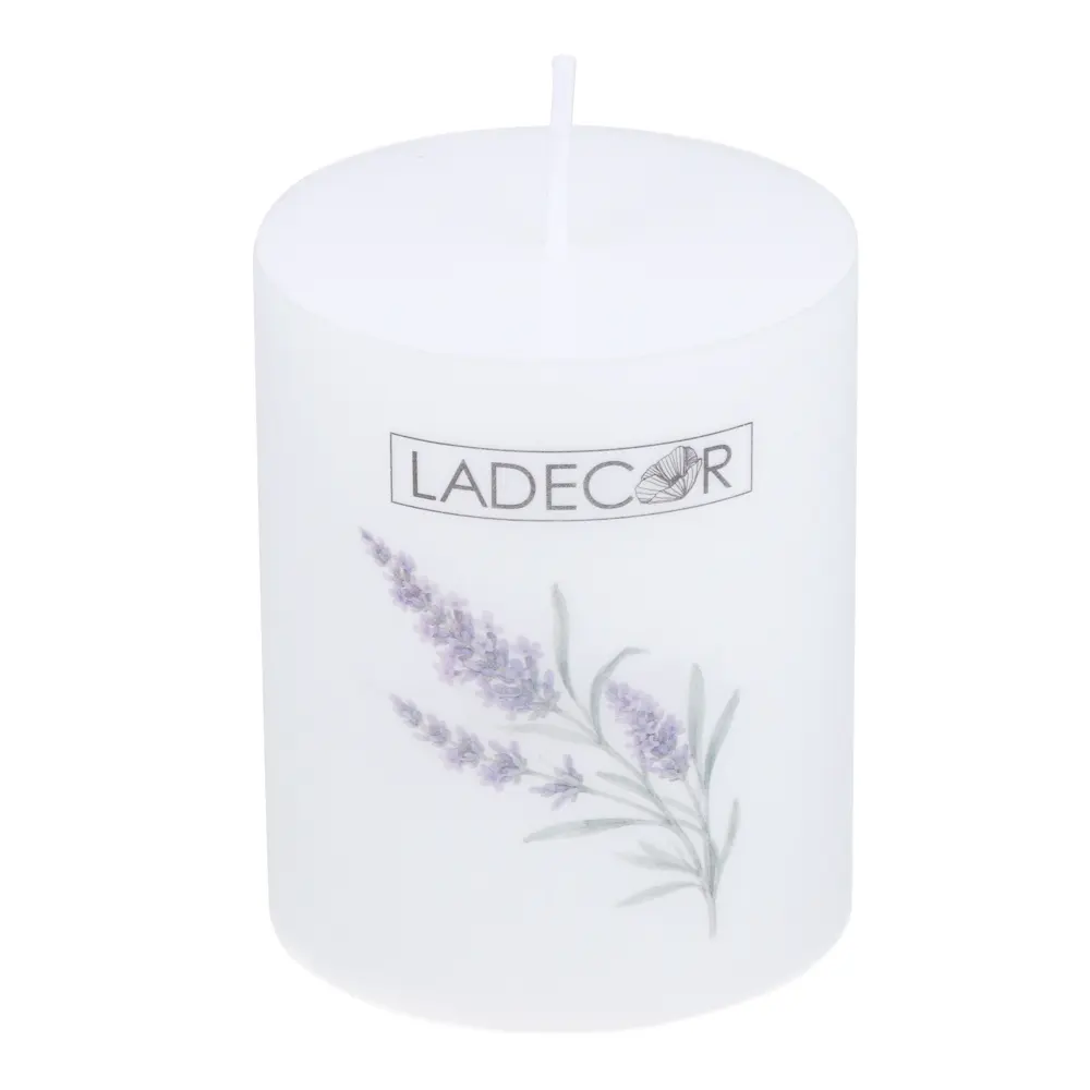 Свеча столбик тм LADECOR 6x7,5 см, парафин, белая - #3
