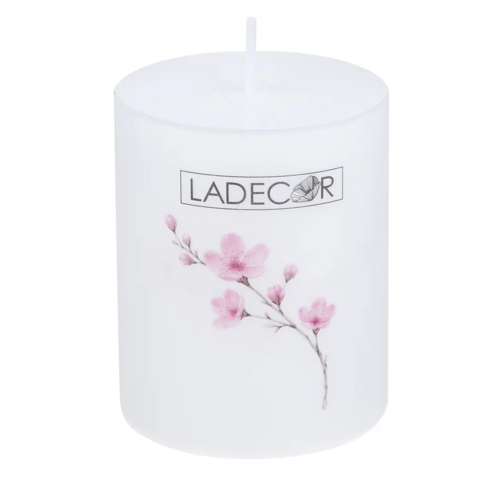Свеча столбик тм LADECOR 6x7,5 см, парафин, белая - #5