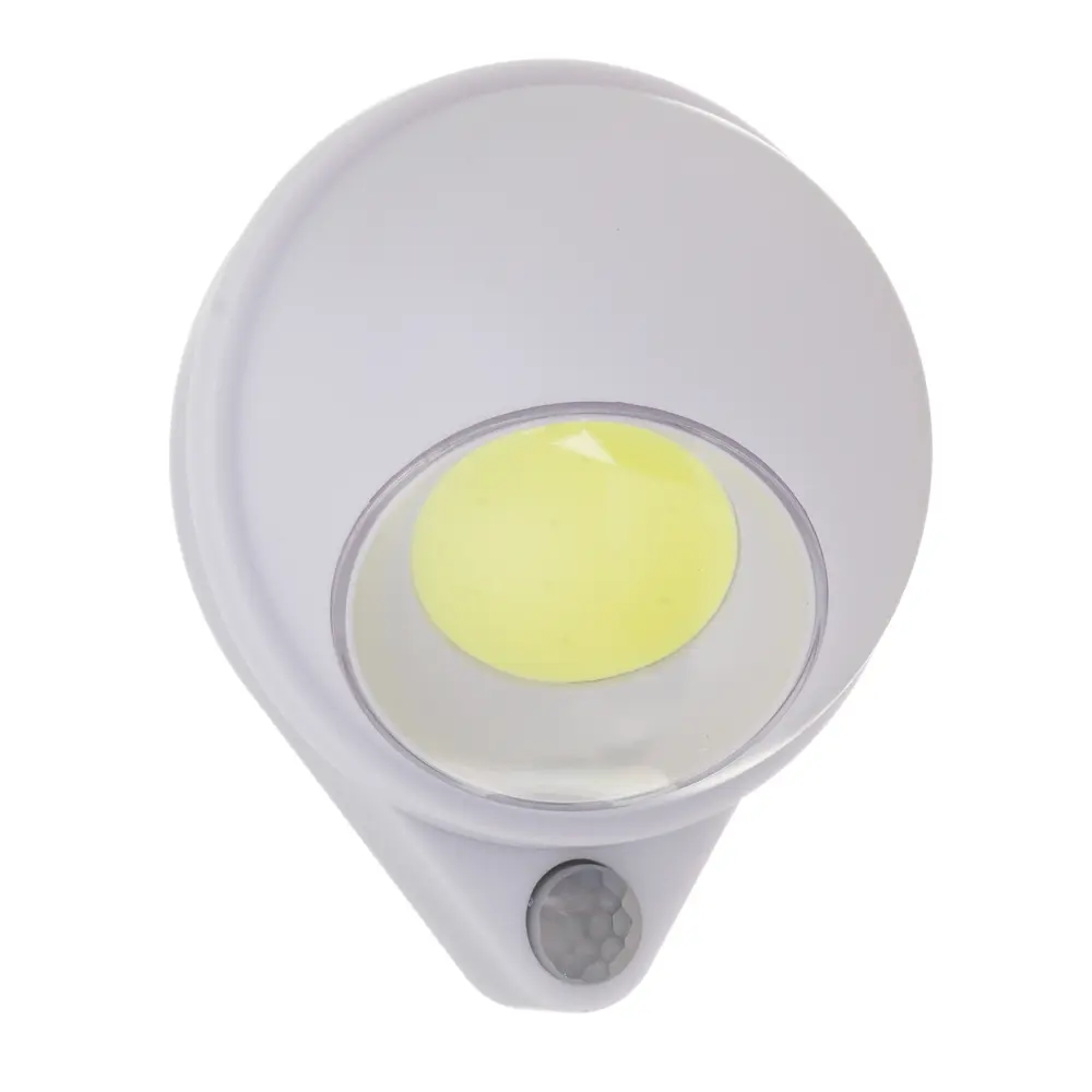 Светильник с датчиком движения BY, LED COB, 6000К, 200 лм, 7,5x9,2x5,5 см, 3xAAA, пластик, белый - #3