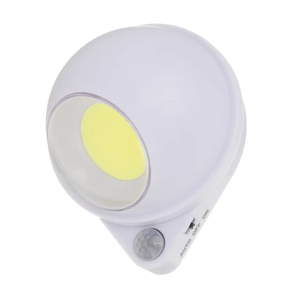 Светильник с датчиком движения BY, LED COB, 6000К, 200 лм, 7,5x9,2x5,5 см, 3xAAA, пластик, белый - #4