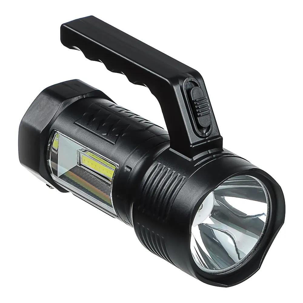 Фонарь прожектор тм ЕРМАК, 1 СОВ + LED, 800мАч, вилка 220В, 62х91х145 мм, 2 режима, пластик - #1