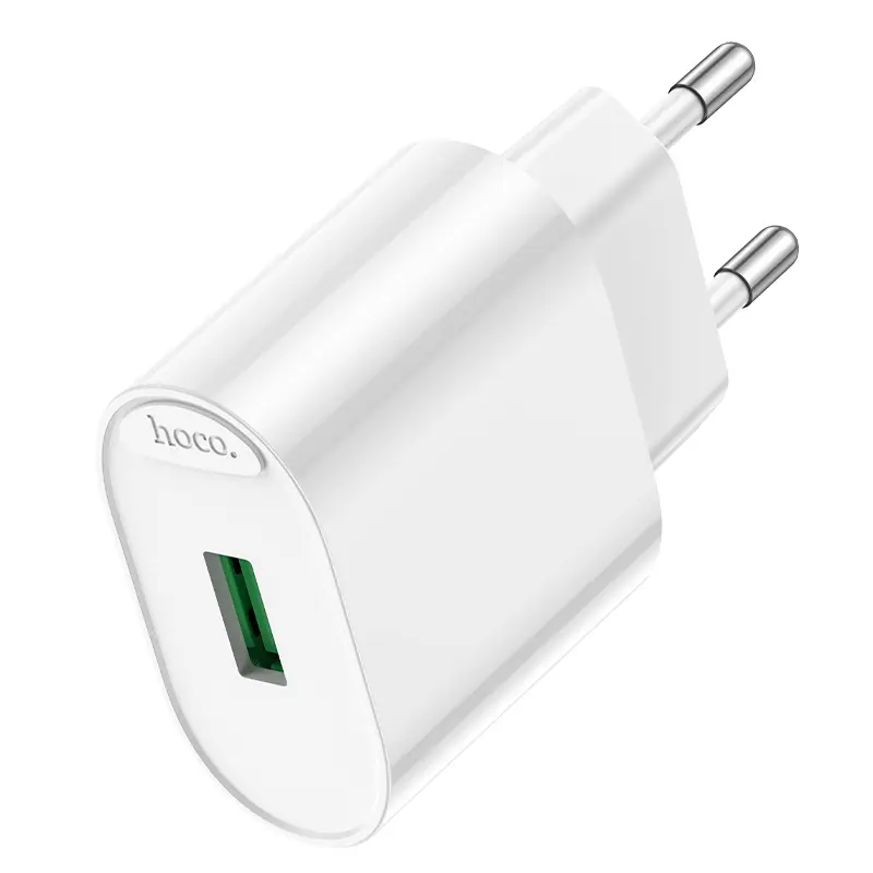 Сетевое зарядное устройство hoco. модель C109A, USB-A QC 20W, цвет: белый - #3