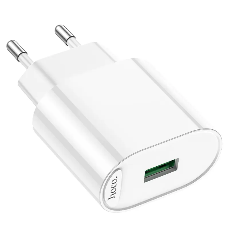 Сетевое зарядное устройство hoco. модель C109A, USB-A QC 20W, цвет: белый - #4