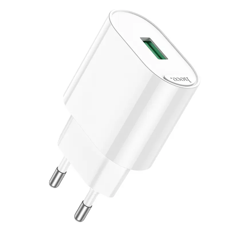 Сетевое зарядное устройство hoco. модель C109A, USB-A QC 20W, цвет: белый - #6
