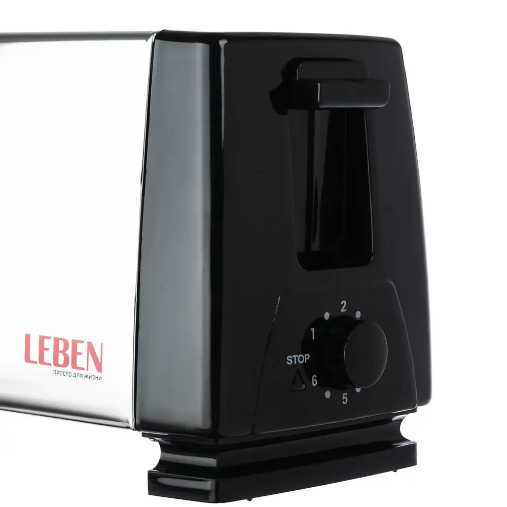 LEBEN Тостер 750Вт, 2 отдела, 6 степеней поджарки, арт.HJT-016S - #2