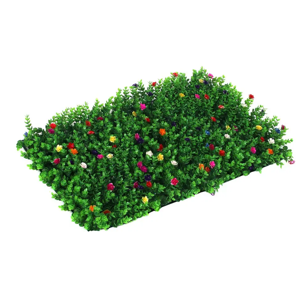 Изгородь искусственная тм INBLOOM, 60x40см, "Самшит с цветами", полипропилен - #1
