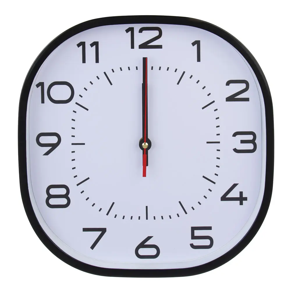 Часы настенные тм LADECOR CHRONO квадратные, 30x30x4 см, пластик, стекло, 1хАА - #1