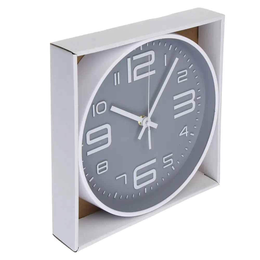 Часы настенные тм LADECOR CHRONO круглые, 25x25x4 см, пластик, стекло, 1хАА - #4